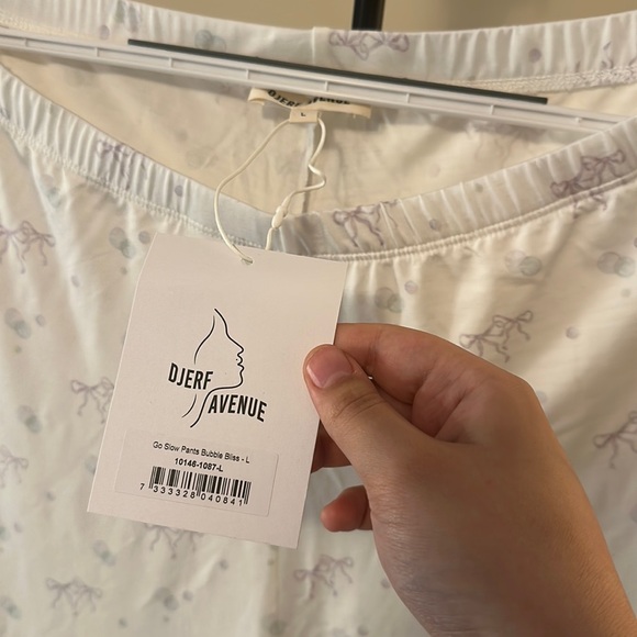 Djerf avenue Go Slow pants Bubble Bliss size L BNWT - Picture 4 of 6